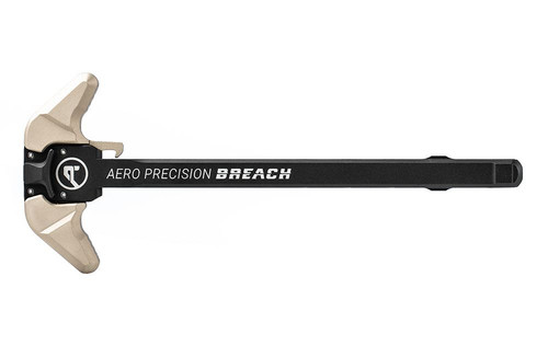 Aero Precision AR15 BREACH Ambi Charging Handle w/ Large Lever - Tan/Black